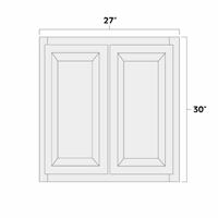 Aspen White 27" x 30" Double Doors Wall Cabinet - ASP-W2730