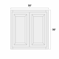 Aspen White 30" x 30" Double Doors Wall Cabinet - ASP-W3030