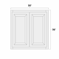 Aspen White 30" x 36" Double Doors Wall Cabinet - ASP-W3036