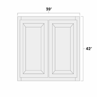 Aspen White 39" x 42" Double Doors Wall Cabinet - ASP-W3942
