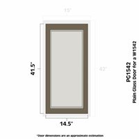 Winchester Grey 15" x 42" Single Plain Glass Door - WIN-PG1542