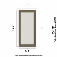 Winchester Grey 18" x 36" Single Plain Glass Door - WIN-PG1836