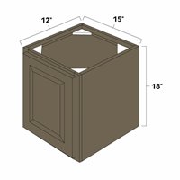 Winchester Grey 15" x 18" High Single Door Wall Cabinet - WIN-SDW1518