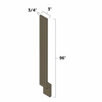 Winchester Grey 3" x 96" Tall Fluted Base Filler - WIN-TFF396