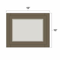 Winchester Grey 12" x 12" Single Decorative Stacker Wall Cabinet w/ Plain Glass Door - WIN-W1212PG