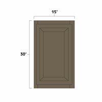 Winchester Grey 15" x 30" Single Door Wall Cabinet - WIN-W1530