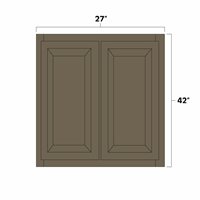Winchester Grey 27" x 42" Double Doors Wall Cabinet - WIN-W2742