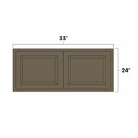 Winchester Grey 33" x 24" Bridge Wall Cabinet - WIN-W3324