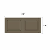 Winchester Grey 36" x 24" Bridge Wall Cabinet - WIN-W3624