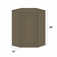 Winchester Grey 24" x 30" Diagonal Corner Wall Cabinet - WIN-WDC2430