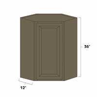 Winchester Grey 24" x 36" Diagonal Corner Wall Cabinet - WIN-WDC2436