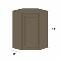 Winchester Grey 24" x 42" Diagonal Corner Wall Cabinet - WIN-WDC2442