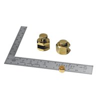 Gundlach BB-001 Brass Button Stops - 2 Set