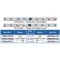 Gundlach 12FW-RTL-12 12' "RTL" Adhesive Backed Rule