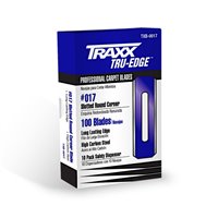 Traxx TXB-0017 .017" HD Blue Round Corner Slotted Carpet Blades - 100 Pack
