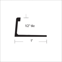 Futura TT12 1/2" Tile Trim 8' Length - Bright Dip Brass