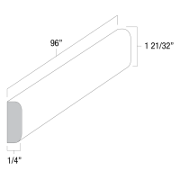 White Shaker 8' Batten Molding - WS-BM8