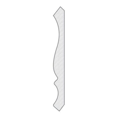 (image for) M-Trim 47 9/16" x 4-5/8" x 16' Primed MDF Crown Molding - Colonial