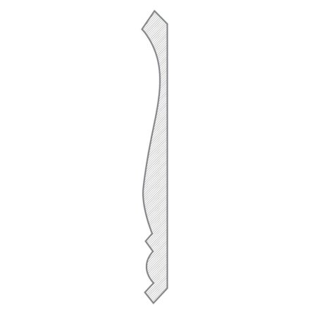 (image for) M-Trim 512 11/16" x 5-1/2" x 16' Primed MDF Crown Molding - Traditional