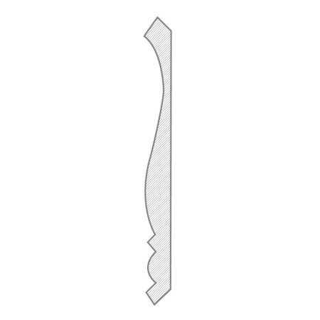(image for) M-Trim 714 11/16" x 7-1/4" x 16' Primed MDF Crown Molding - Traditional