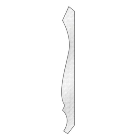 (image for) M-Trim 45 9/16" x 5-1/4" x 16' Primed Pine Large Cove Crown Molding - Colonial