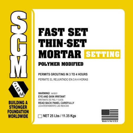 (image for) SGM FSTS1 Polymer Modified Fast Set Thin-Set Mortar 25 Lbs. - Gray