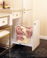 Rev-A-Shelf HRV-1515 S Pull-Out Wire Hampers for Laundry or Vanity - White