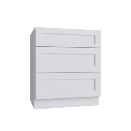 (image for) Brooklyn White 3-Drawer Base Cabinet - BW-DB33-3