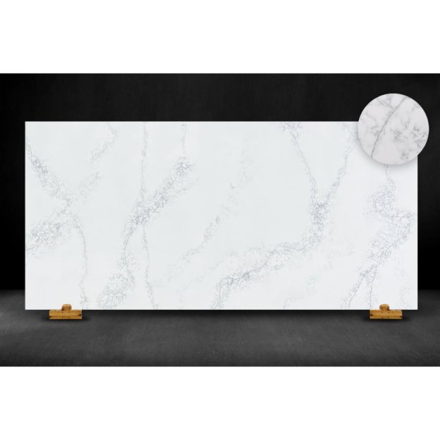 (image for) SOLSTONE Quartz Full Slab 126" x 63" 3cm - Aurora