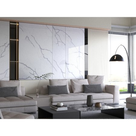 (image for) SOLSTONE Quartz Full Slab 126" x 63" 3cm - Calacatta Super