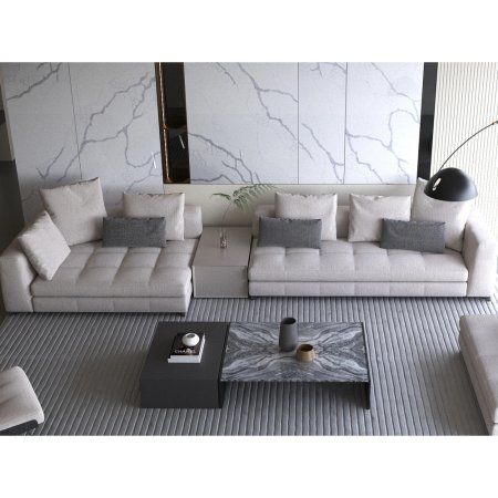 (image for) SOLSTONE Quartz Full Slab 126" x 63" 3cm - Calacatta Super