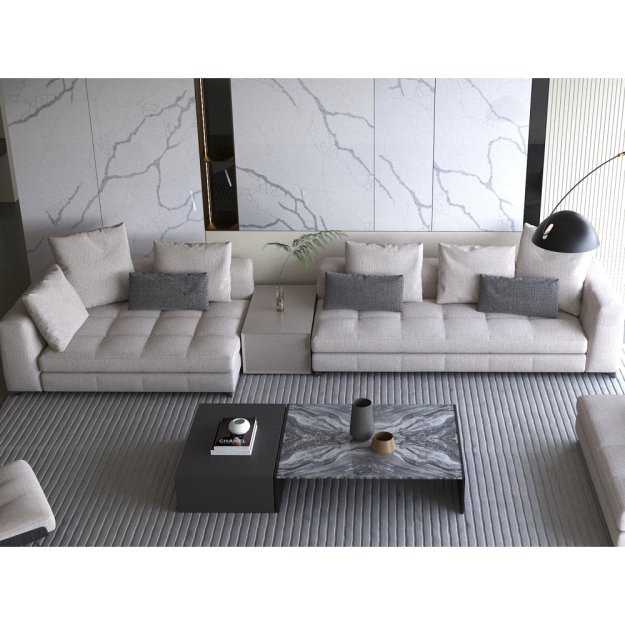 (image for) SOLSTONE Quartz Full Slab 126" x 63" 3cm - Calacatta Super