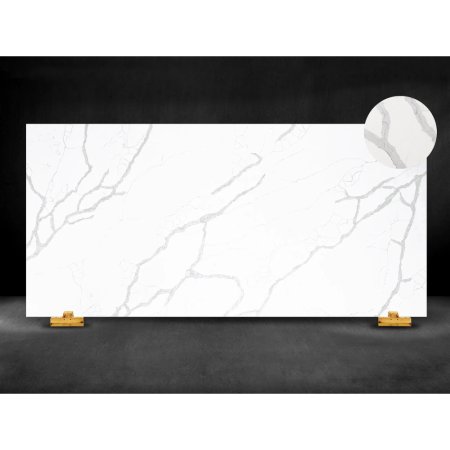 (image for) SOLSTONE Quartz Full Slab 126" x 63" 3cm - Calacatta Super