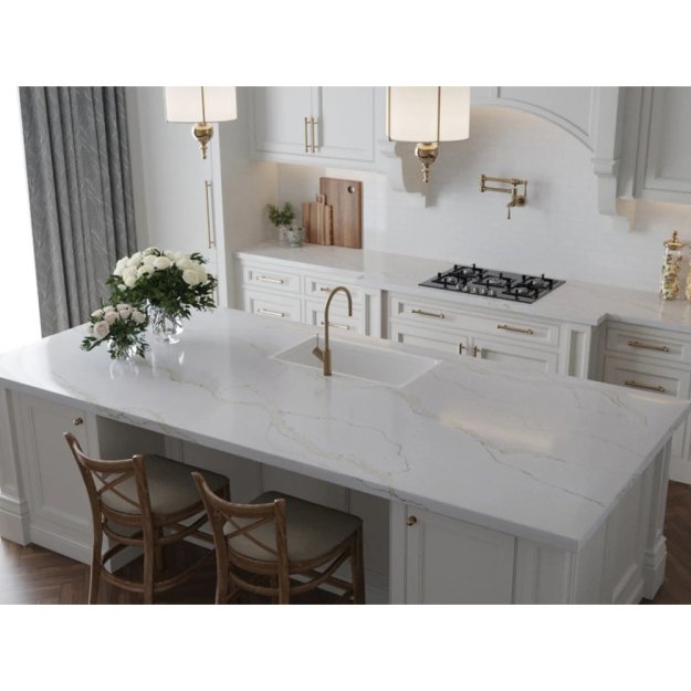 (image for) SOLSTONE Quartz Full Slab 126" x 63" 3cm - Calista