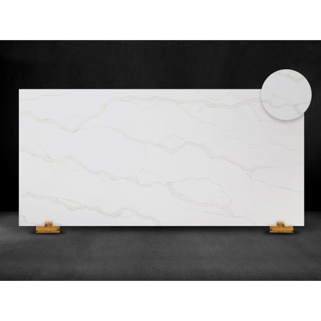 (image for) SOLSTONE Quartz Full Slab 126" x 63" 3cm - Calista