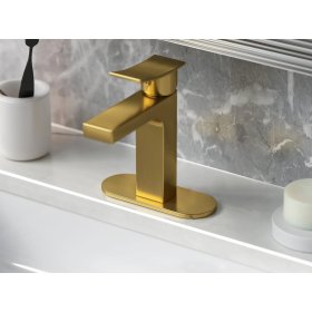 PELICAN Bath Deck Plate - Brushed Gold