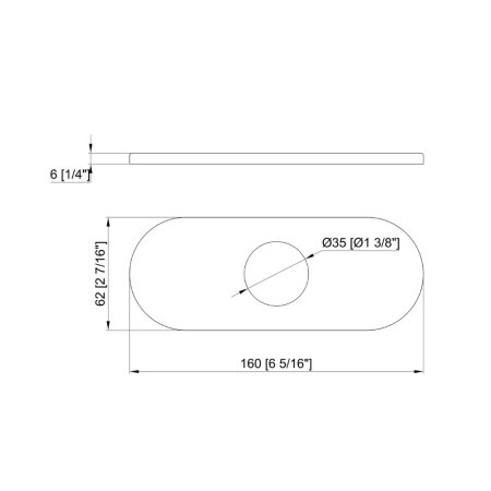 (image for) PELICAN Bath Deck Plate - Brushed Nickel