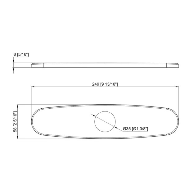 (image for) PELICAN Kitchen Deck Plate - Brushed Gold