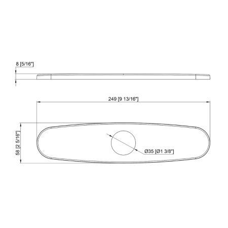 (image for) PELICAN Kitchen Deck Plate - Brushed Nickel