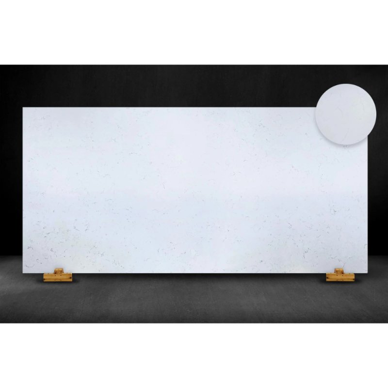 SOLSTONE Quartz Jumbo Slab 138\" x 79\" 3cm - Full Moon