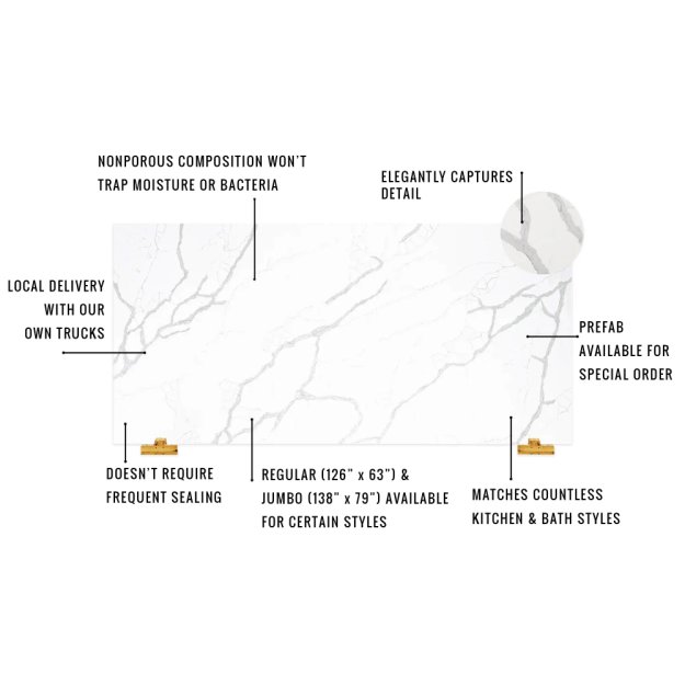(image for) SOLSTONE Quartz Full Slab 126" x 63" 3cm - Giotto