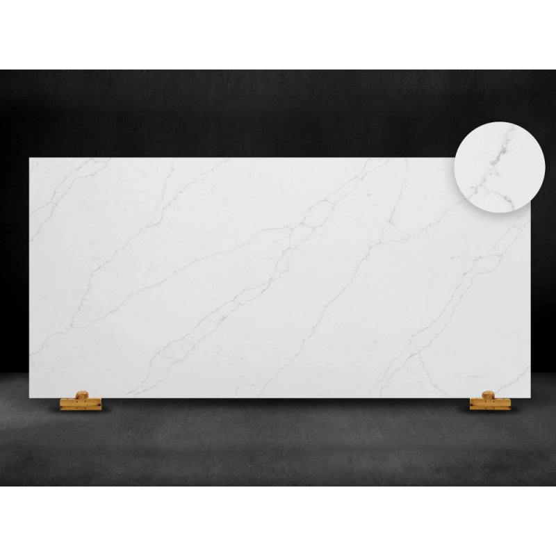 SOLSTONE Quartz Full Slab 126\" x 63\" 3cm - Giotto