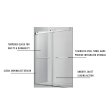 (image for) PELICAN PL-03A42 Double Sliding Frameless Shower Door w/ 3/8" Clear Glass - Chrome