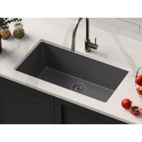 PELICAN PL-100 33" x 20 7/8" x 9.7/16" Granite Composite Single Bowl Sink - Chroma