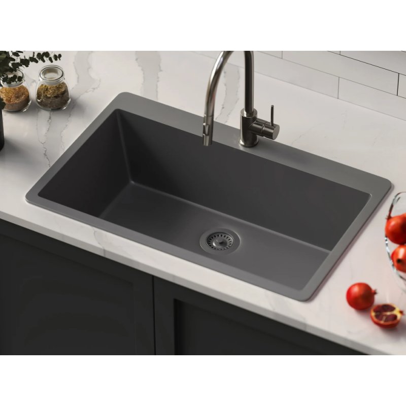 (image for) PELICAN PL-100 33" x 20 7/8" x 9.7/16" Granite Composite Single Bowl Sink - Chroma