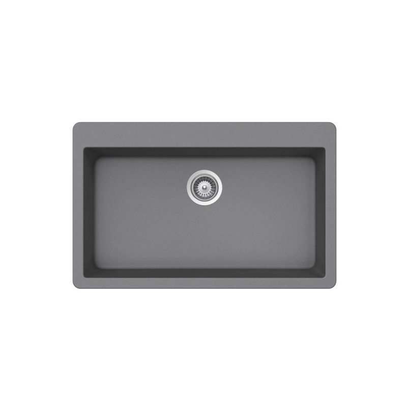 PELICAN PL-100 33\" x 20 7/8\" x 9.7/16\" Granite Composite Single Bowl Sink - Chroma