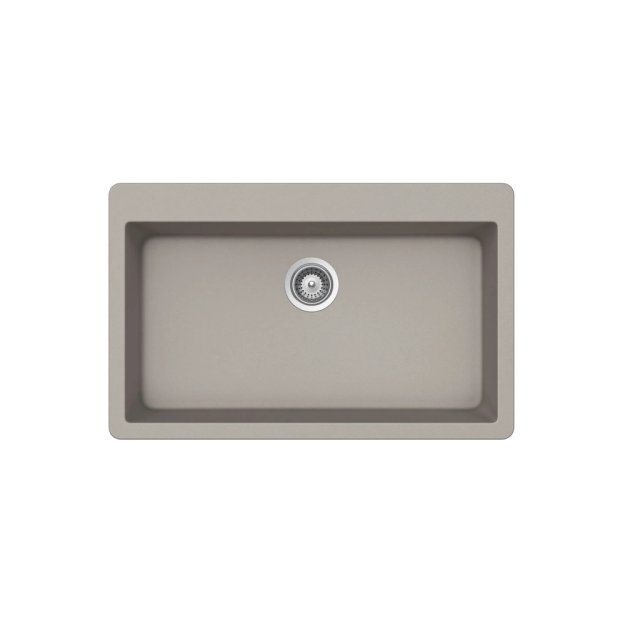(image for) PELICAN PL-100 33" x 20 7/8" x 9.7/16" Granite Composite Single Bowl Sink - Concrete