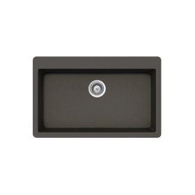 PELICAN PL-100 33" x 20 7/8" x 9.7/16" Granite Composite Single Bowl Sink - Gunmetal