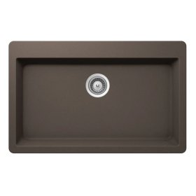 PELICAN PL-100 33" x 20 7/8" x 9.7/16" Granite Composite Single Bowl Sink - Mocha