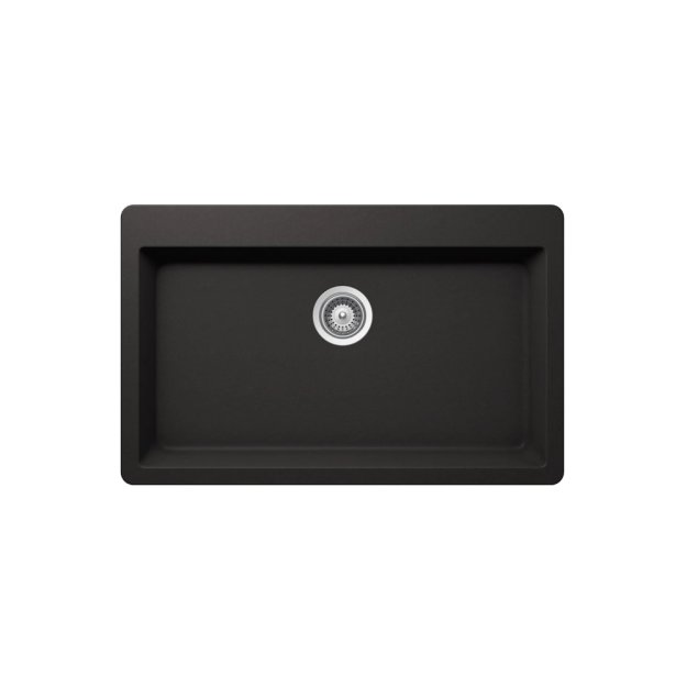 (image for) PELICAN PL-100 33" x 20 7/8" x 9.7/16" Granite Composite Single Bowl Sink - Onyx